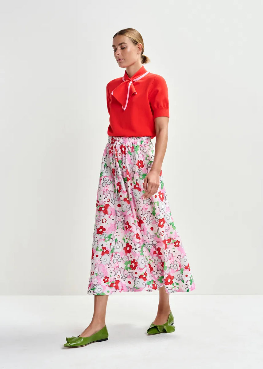 JULIANNE FLORAL JAQUARD MIDI SKIRT – Bedazzled Boutique