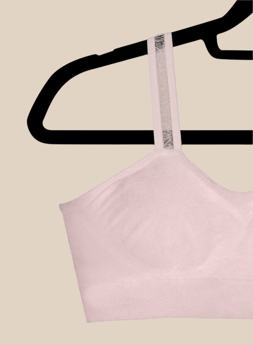Slate Pink Bra With Sheer Straps - Strap-Its main image 0
