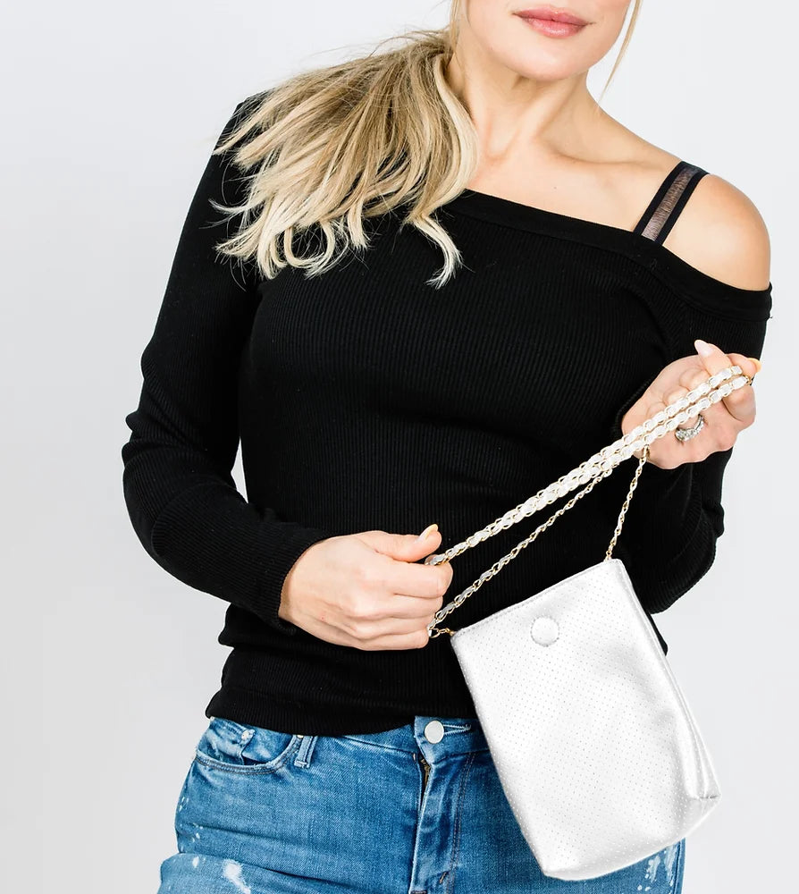 Vegan PU Leather California Crossbody - Gold