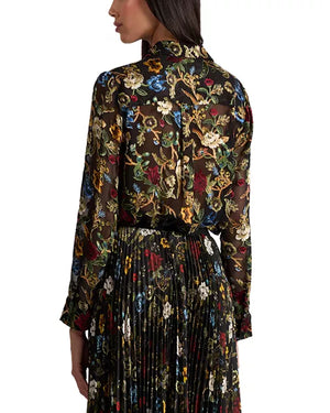 WILLA FLORAL BURNOUT BLOUSE