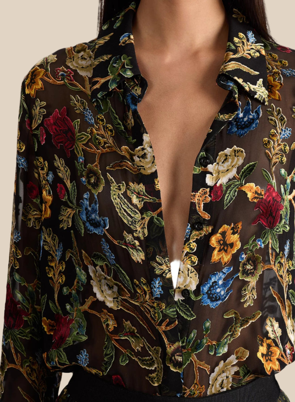 WILLA FLORAL BURNOUT BLOUSE