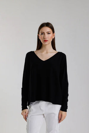TRICIA SERIOUSLY SOFT V-NECK SWEATER