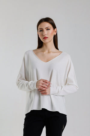 TRICIA SERIOUSLY SOFT V-NECK SWEATER