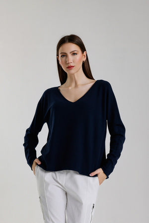 TRICIA SERIOUSLY SOFT V-NECK SWEATER