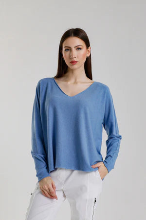 TRICIA SERIOUSLY SOFT V-NECK SWEATER