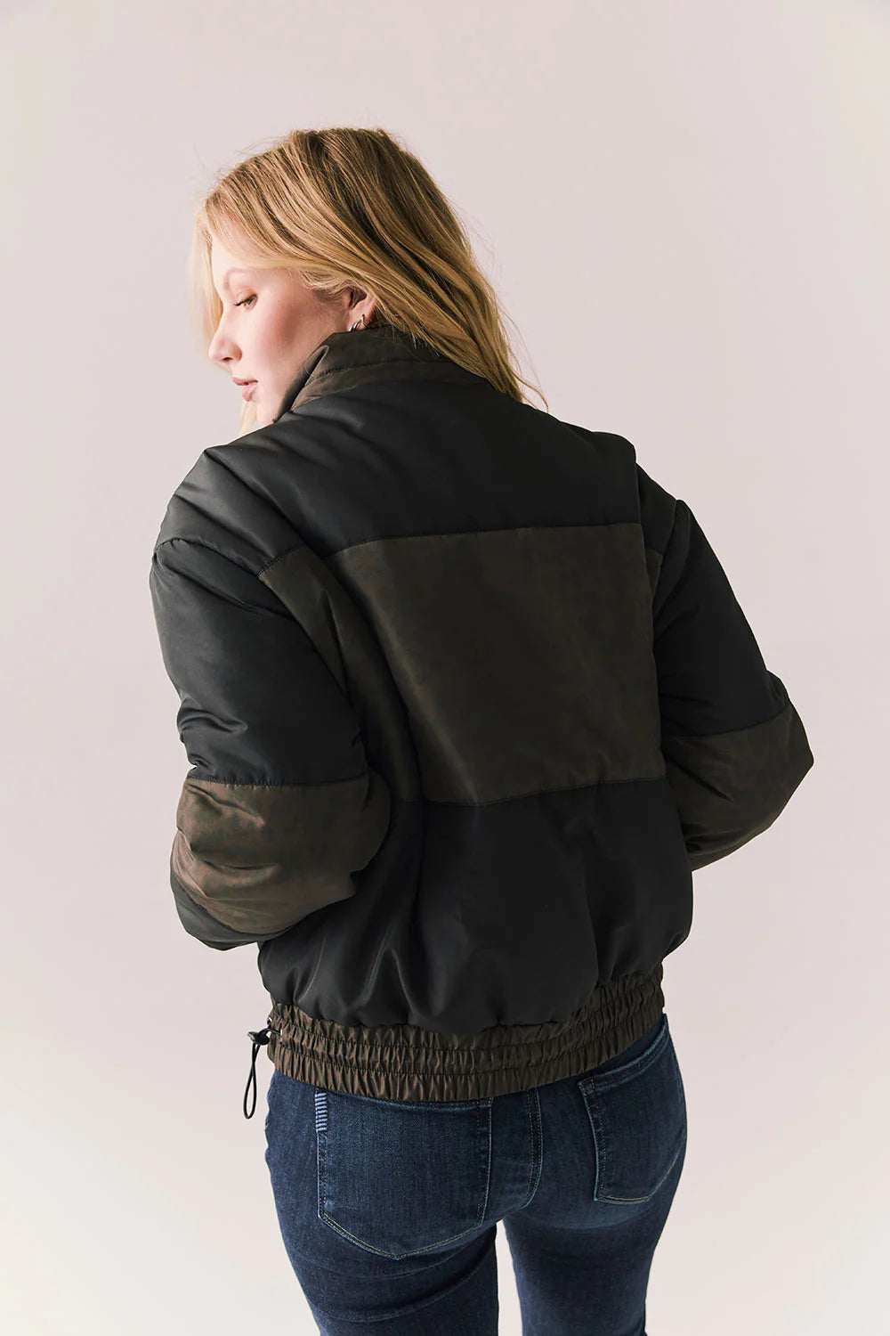 WHISTLERRR LEOPARD AND TRUE BLACK PUFFER JACKET