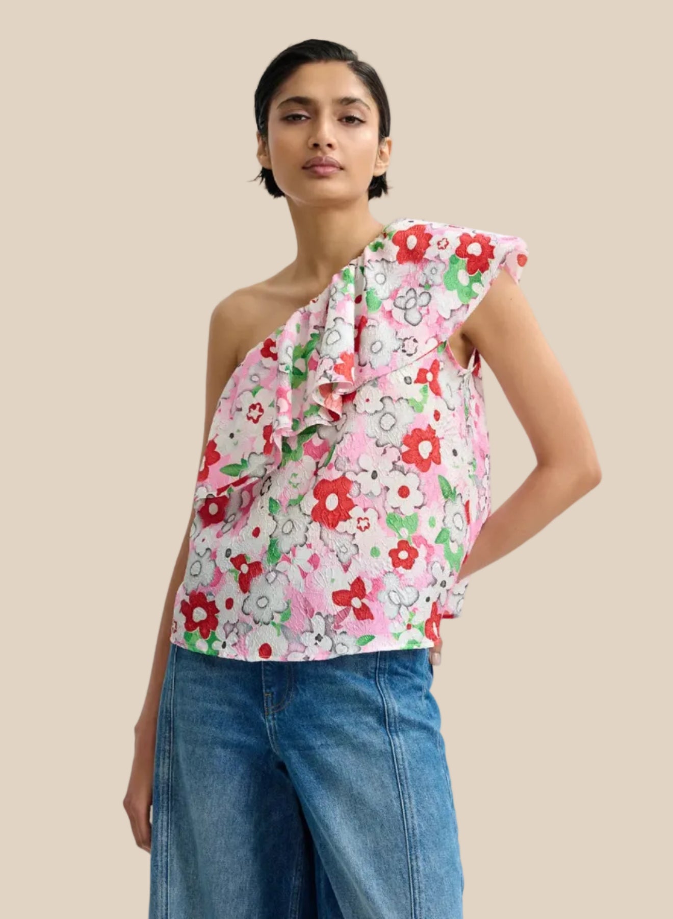 JILAND ASYMETRIC ONE SHOULDER TOP – Bedazzled Boutique