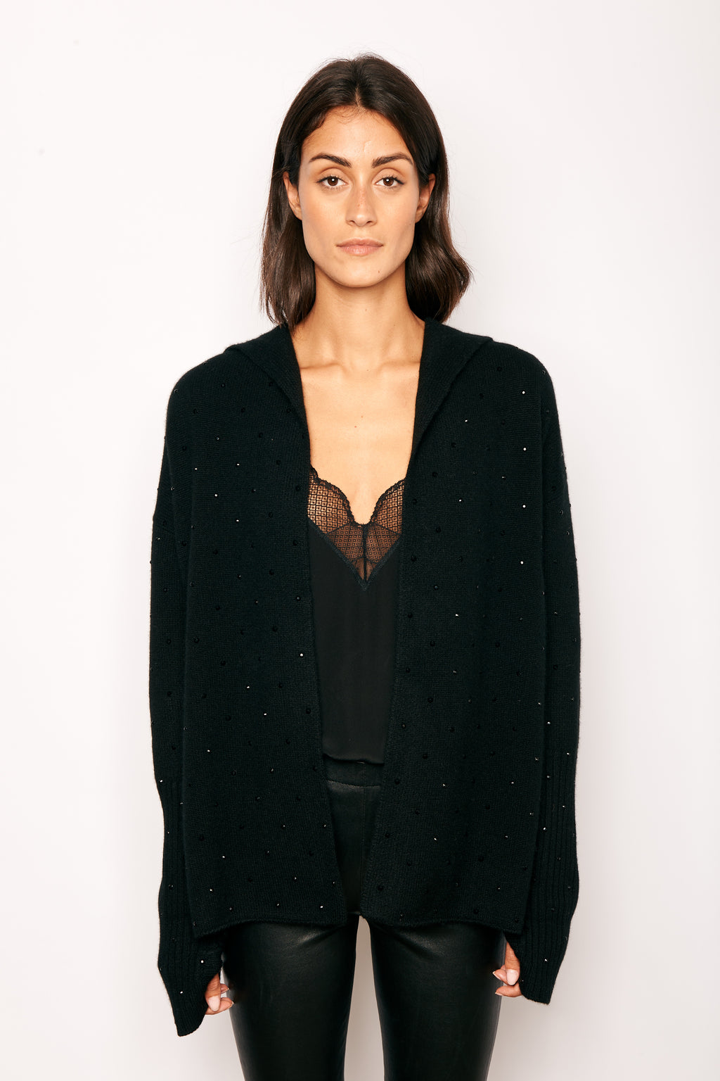 COSANY DIAMANTE CASHMERE CARDIGAN