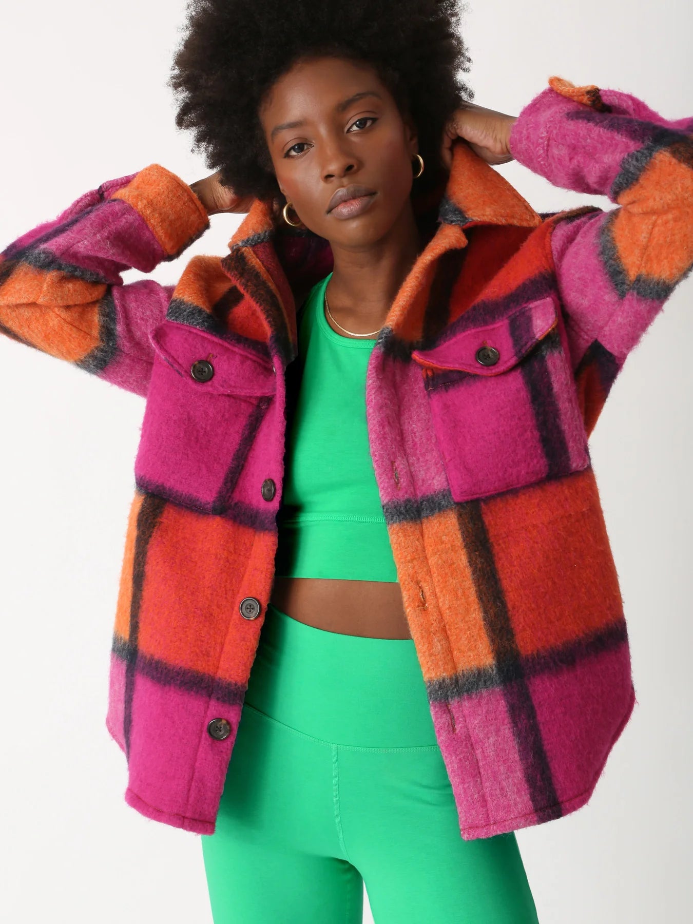 SCOUT JACKET-MAGENTA/ORANGE/SMOKE – Bedazzled Boutique