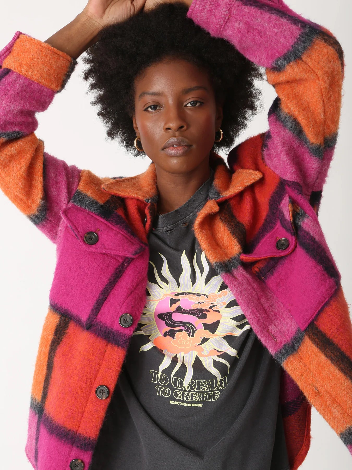SCOUT JACKET-MAGENTA/ORANGE/SMOKE