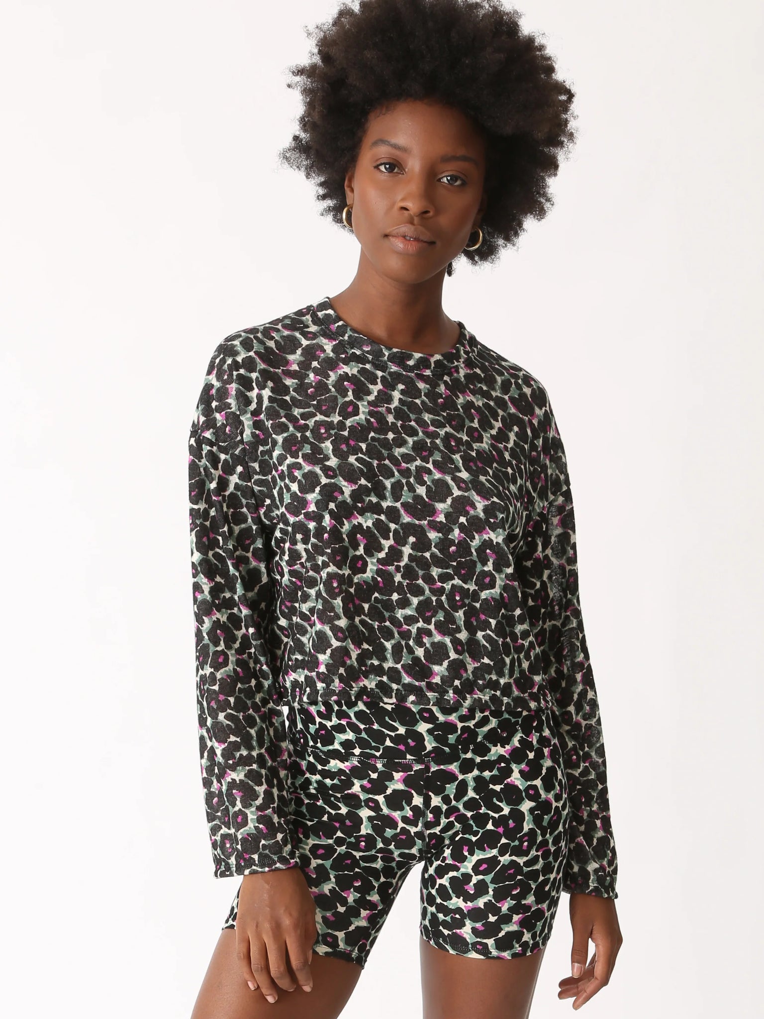 LANE TEE-ELECTRIC LEOPARD