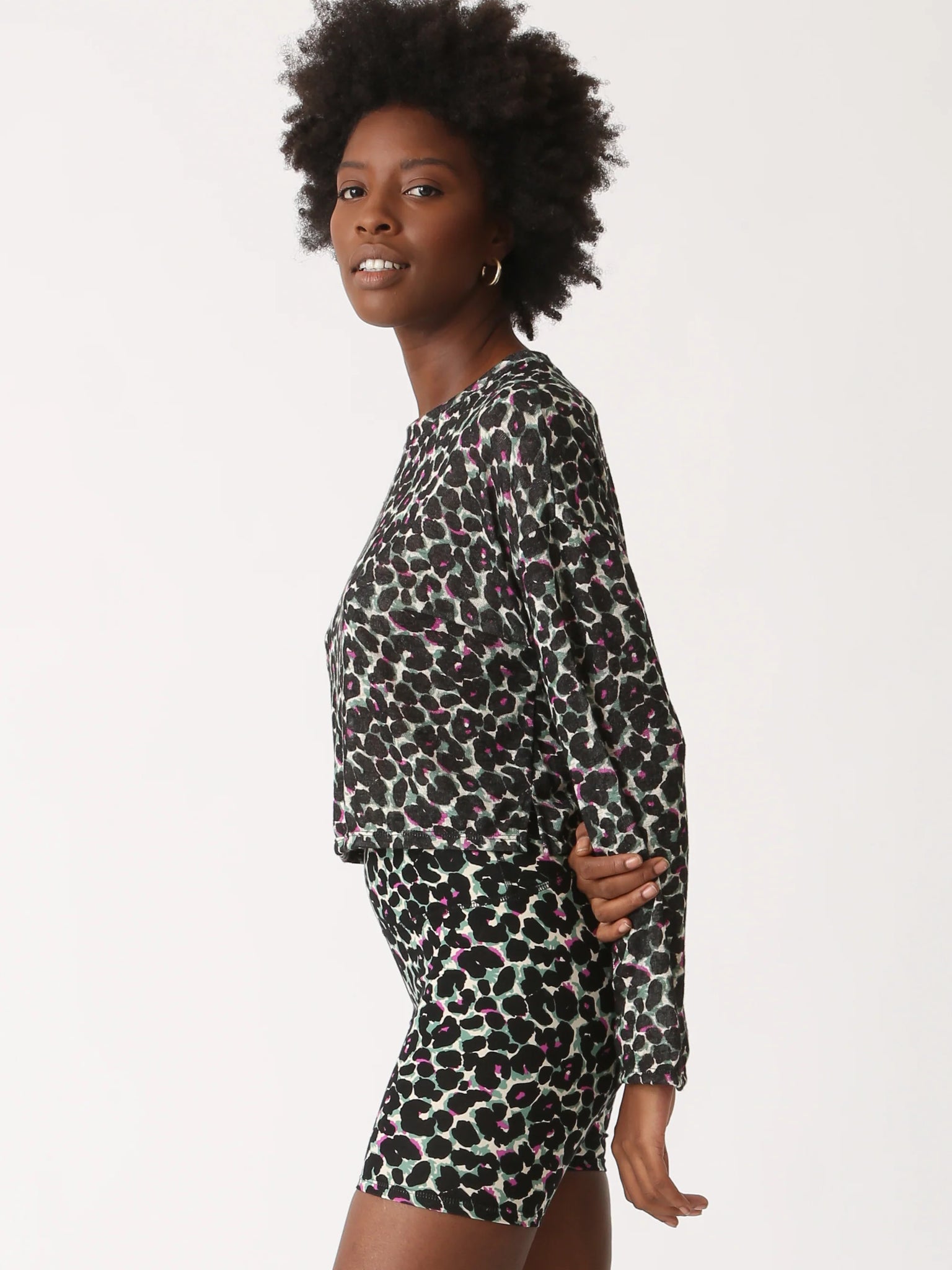 LANE TEE-ELECTRIC LEOPARD