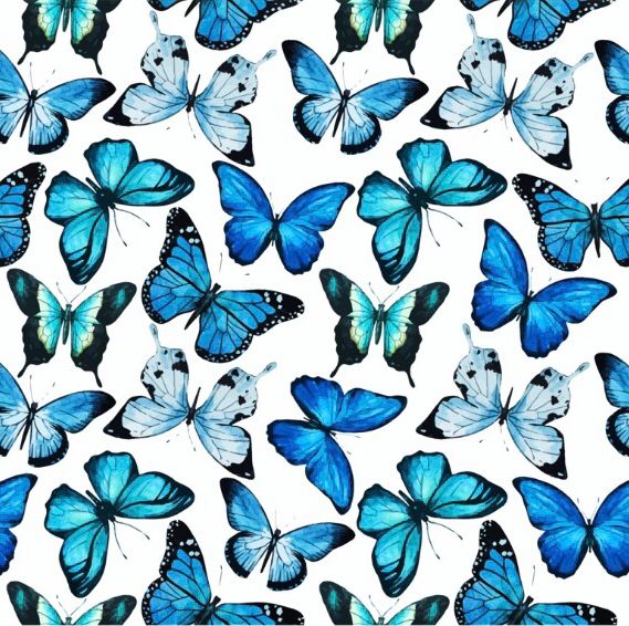 BLUE BUTTERFLY SKIRT
