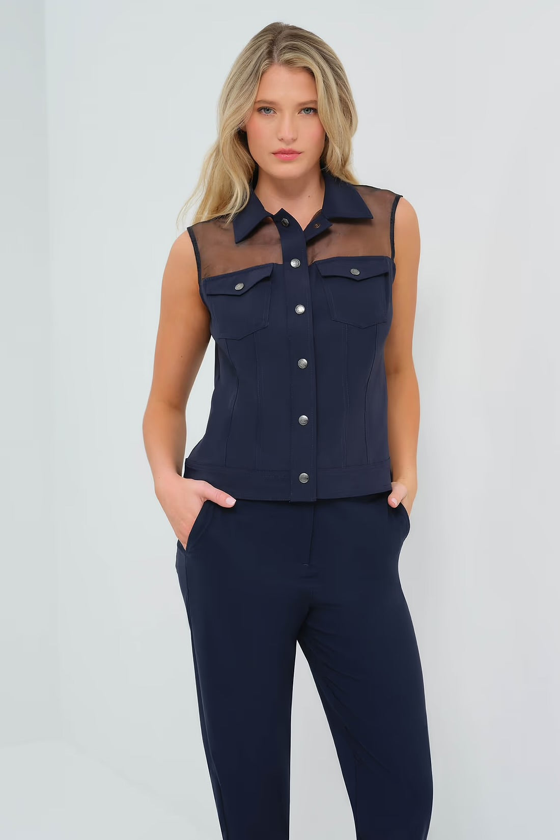 LENOX ORGANZA TRUCKER VEST – Bedazzled Boutique