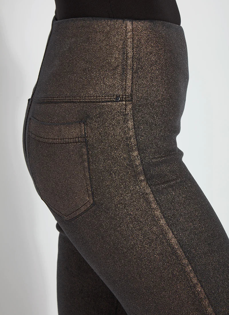 METALLIC COATED TOOTHPICK DENIM(28.5 INCH INSEAM)