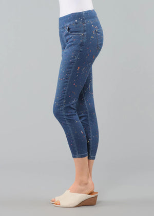 HAILEY SKINNY CROP PANT W/ GLITTER