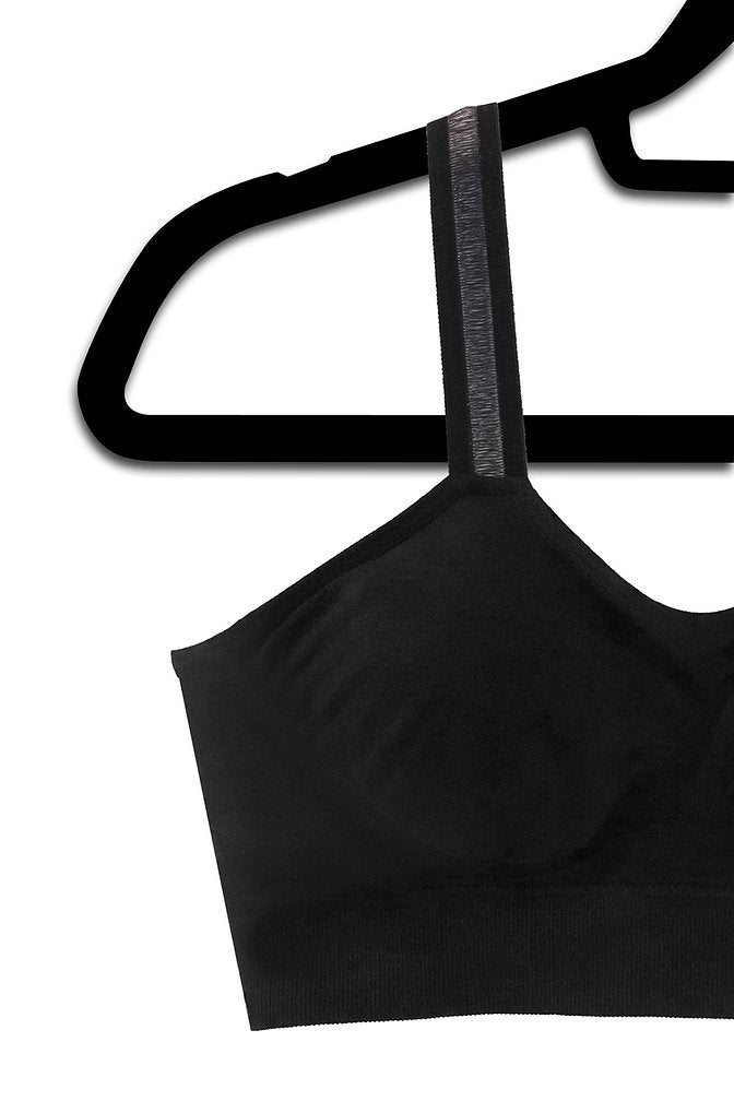 BLACK SHEER (attached to plus size black bra)