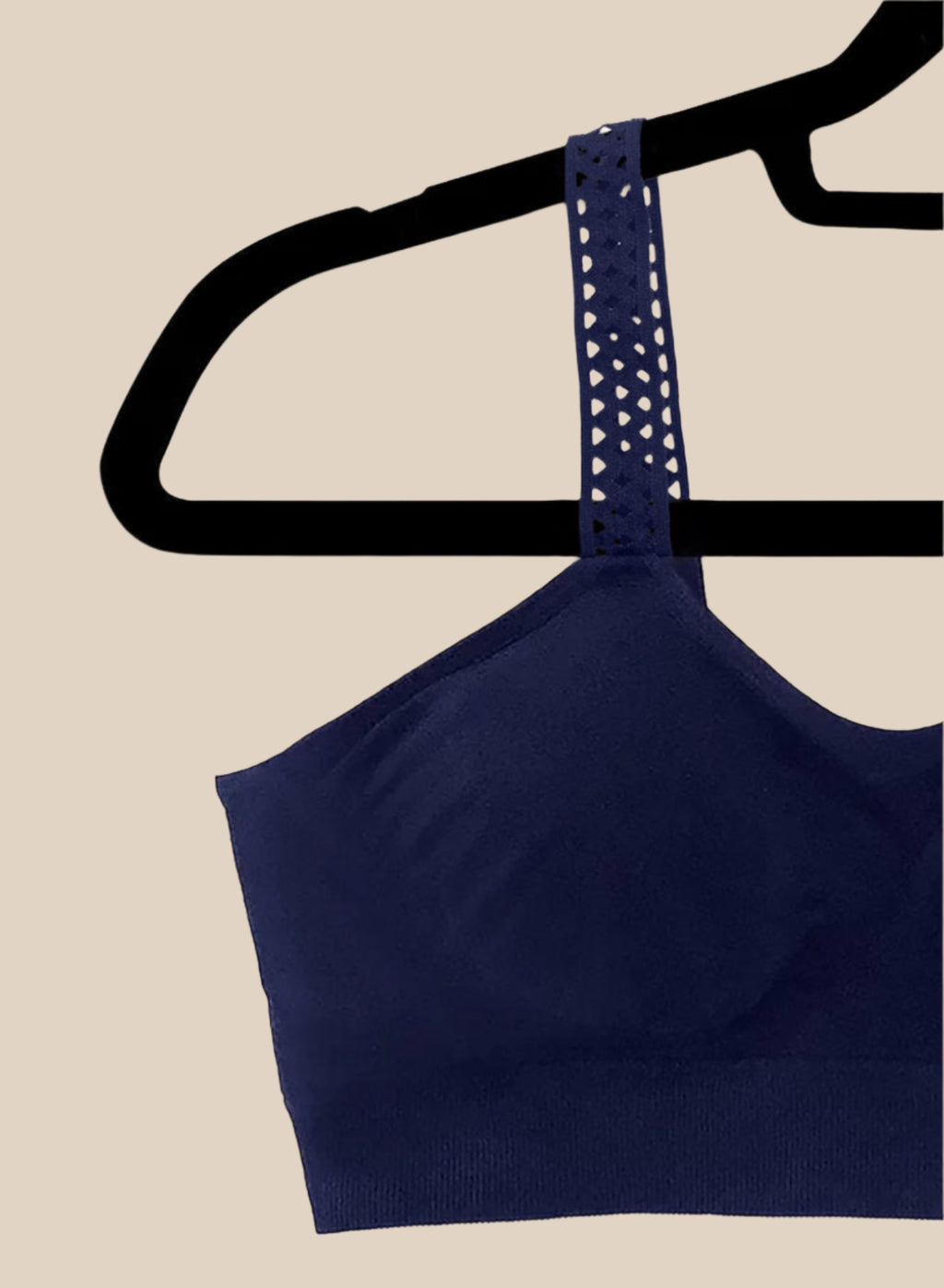 NAVY LATTICE (attached to navy bra)