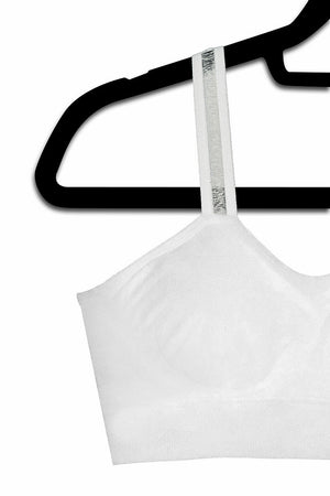 WHITE SHEER STRAP (attached to white bra)