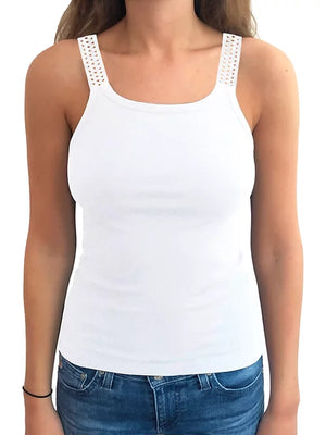 LATTICE TANK TOP (WHITE)