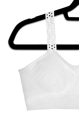 WHITE LATTICE (attached to white Plus Size bra)
