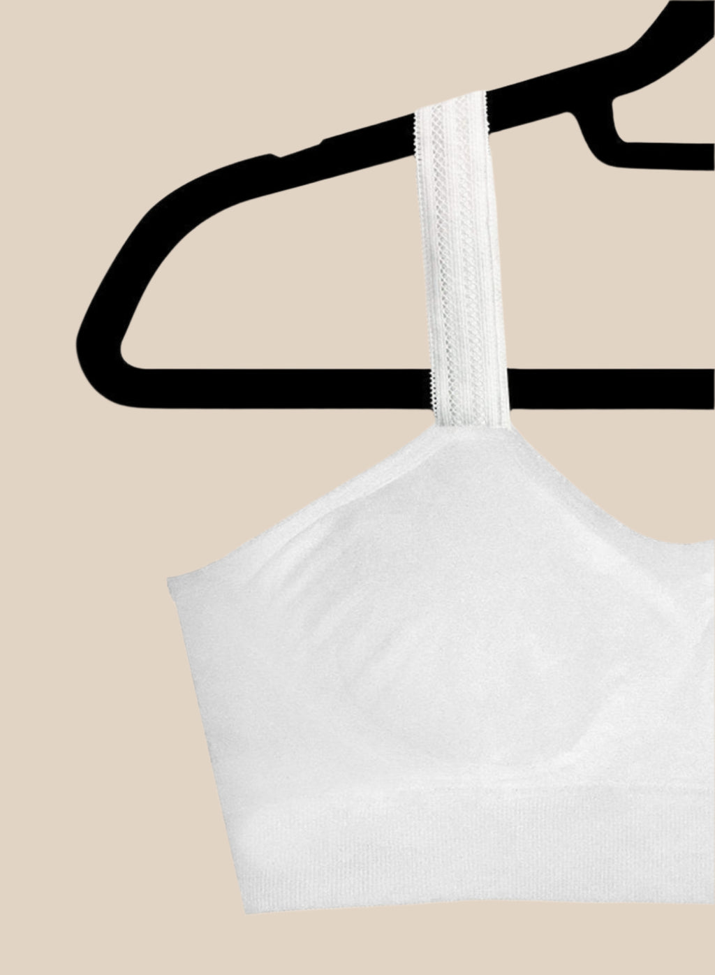 WHITE LACE (attached to white bra)