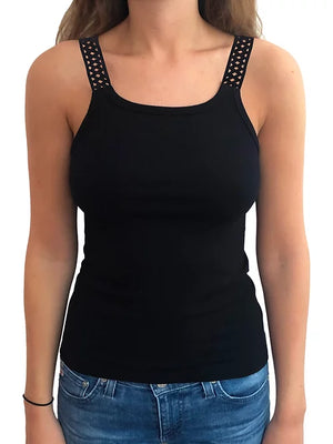 LATTICE TANK TOP (BLACK)