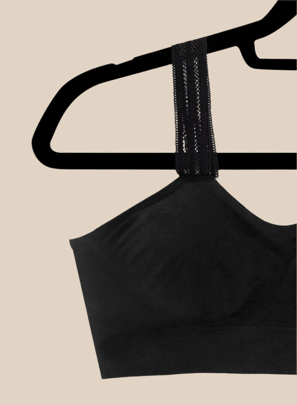 BLACK LACE (attached to black bra)