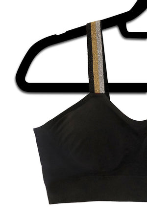 METALLIC TRICOLOR (attached to black plus size bra)