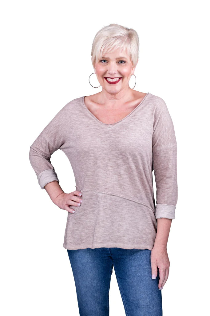 ALICIA SEAM COTTON TEE