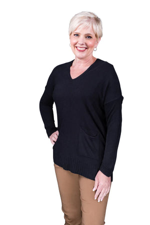 ELLIE SERIOUSLY SOFT LONG SLEEVE V-NECK