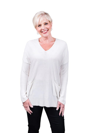ELLIE SERIOUSLY SOFT LONG SLEEVE V-NECK