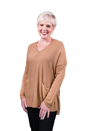ELLIE SERIOUSLY SOFT LONG SLEEVE V-NECK