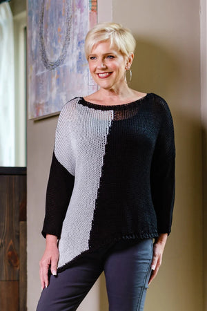 TAYLA TWO TONED COTTON SWEATER