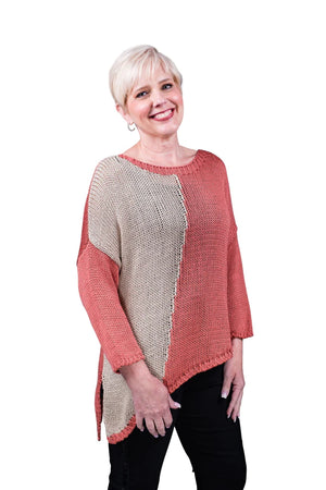TAYLA TWO TONED COTTON SWEATER
