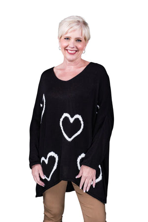 MILEY HEART SWEATER