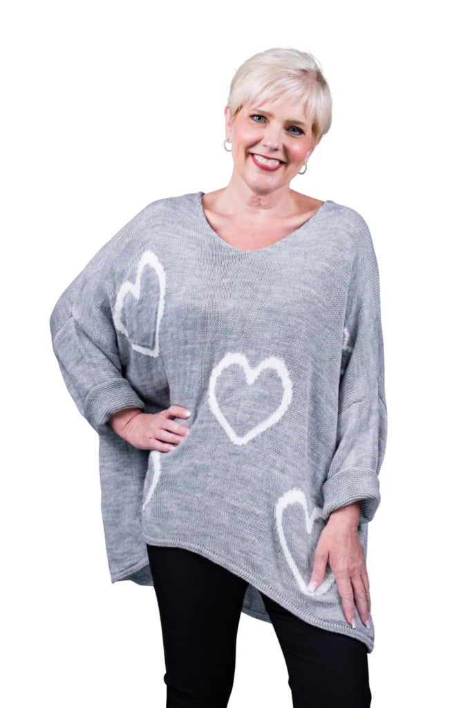MILEY HEART SWEATER