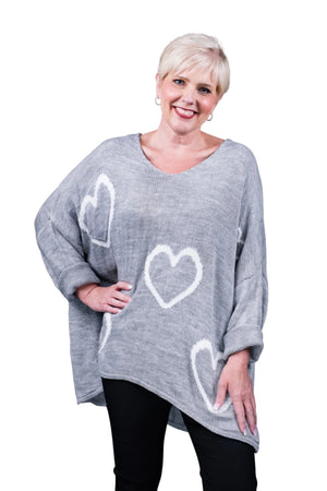 MILEY HEART SWEATER