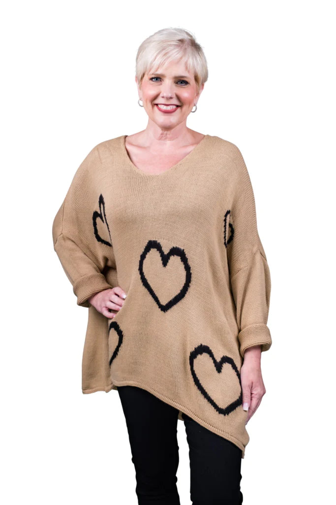 MILEY HEART SWEATER