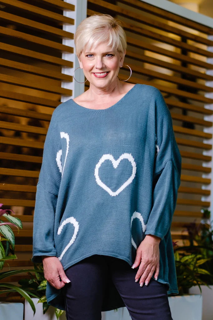 MILEY HEART SWEATER
