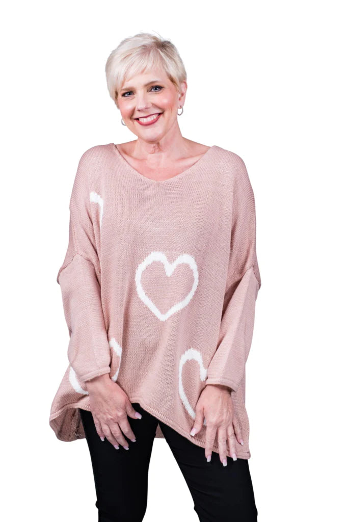 MILEY HEART SWEATER