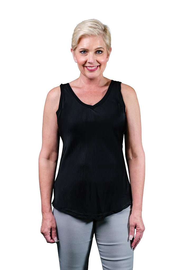 Saphire V-Neck Sheen Tank