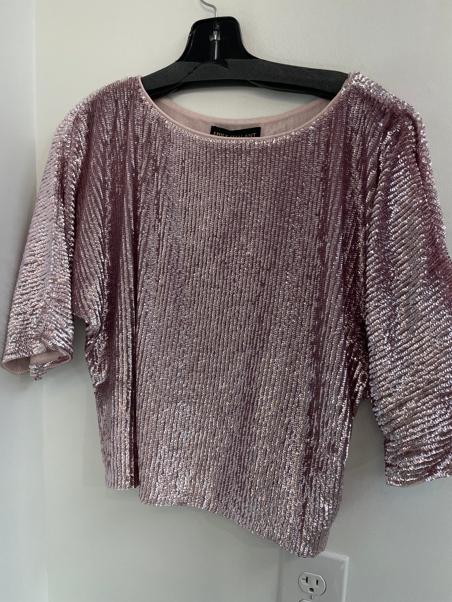 SPRING SEQUIN BLOUSON WITH DOLMAN SLEEVES