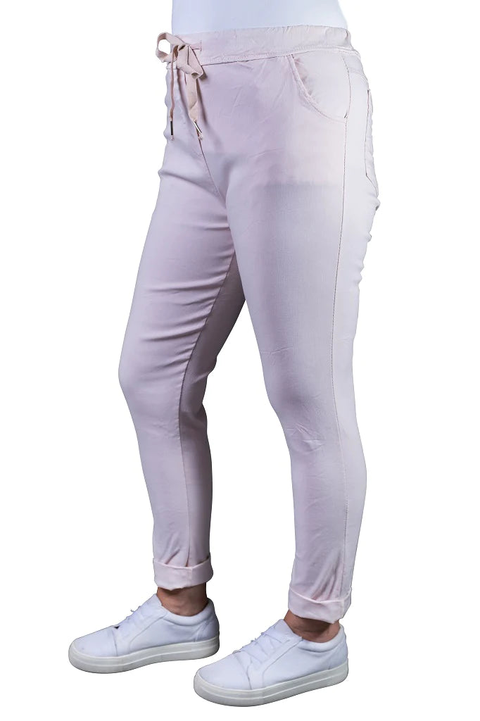 HALEY STRETCH COTTON TIE WAIST PANT