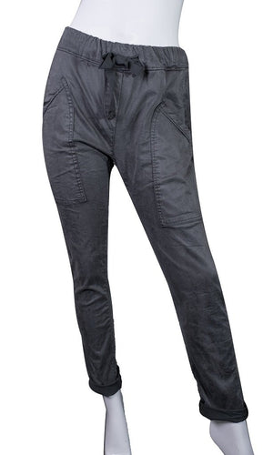 Ainsley Stretch Cotton Pocket Roll Up Pant