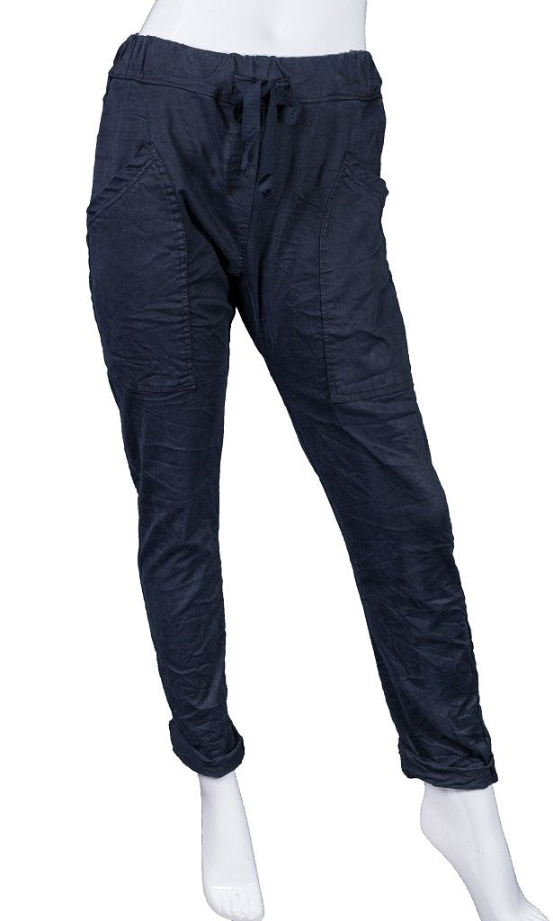 Ainsley Stretch Cotton Pocket Roll Up Pant