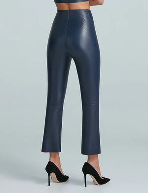 FAUX LEAHTHER CROP FLARE